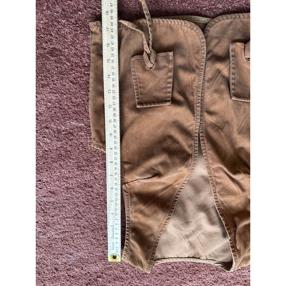 Vintage Brown Suede ? Cowboy Western Vest XS/S - Picture 8 of 9